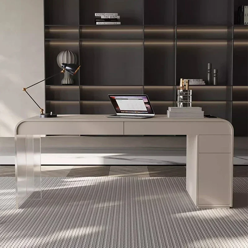 Desk Setup Corner - Минималистичный офисный стол для руководителя, рабочие