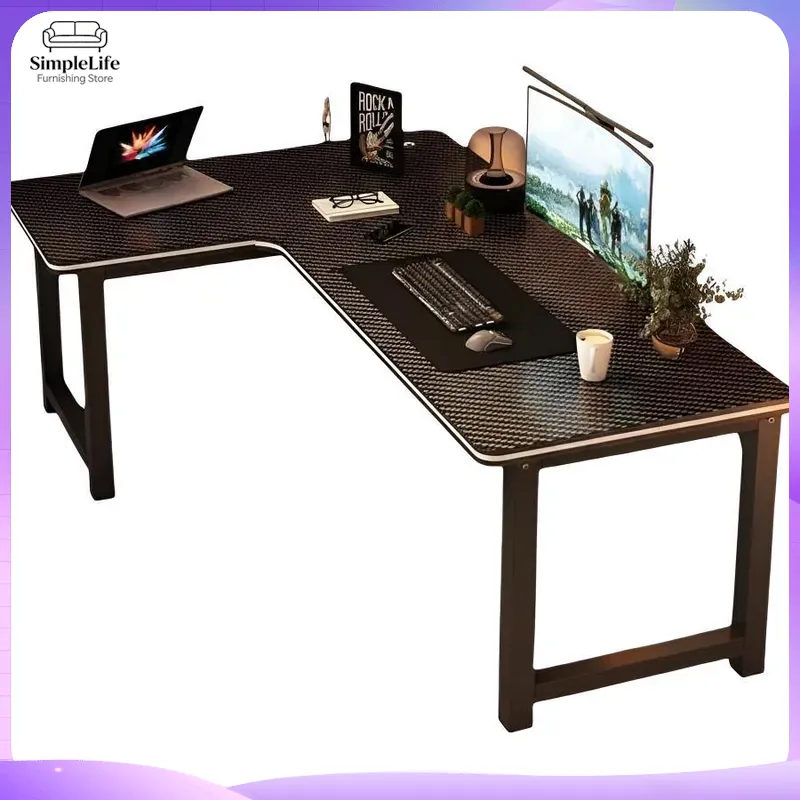 Desk Setup Home - Угловой игровой компьютерный стол с полкой