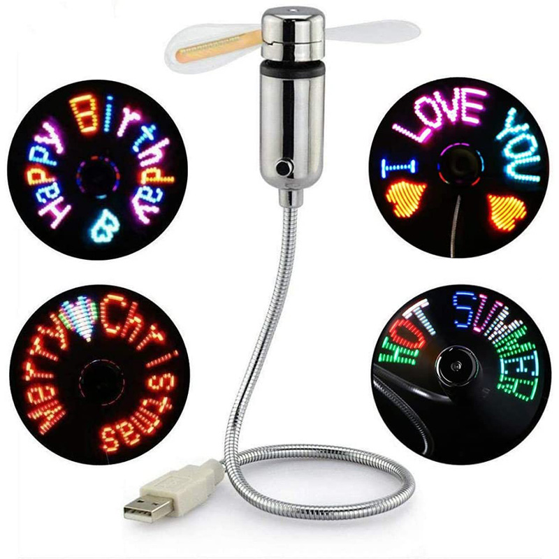 Desk Setup Programmer - USB-вентилятор Программируемый с RGB-подсветкой, креативный LED-вентилятор