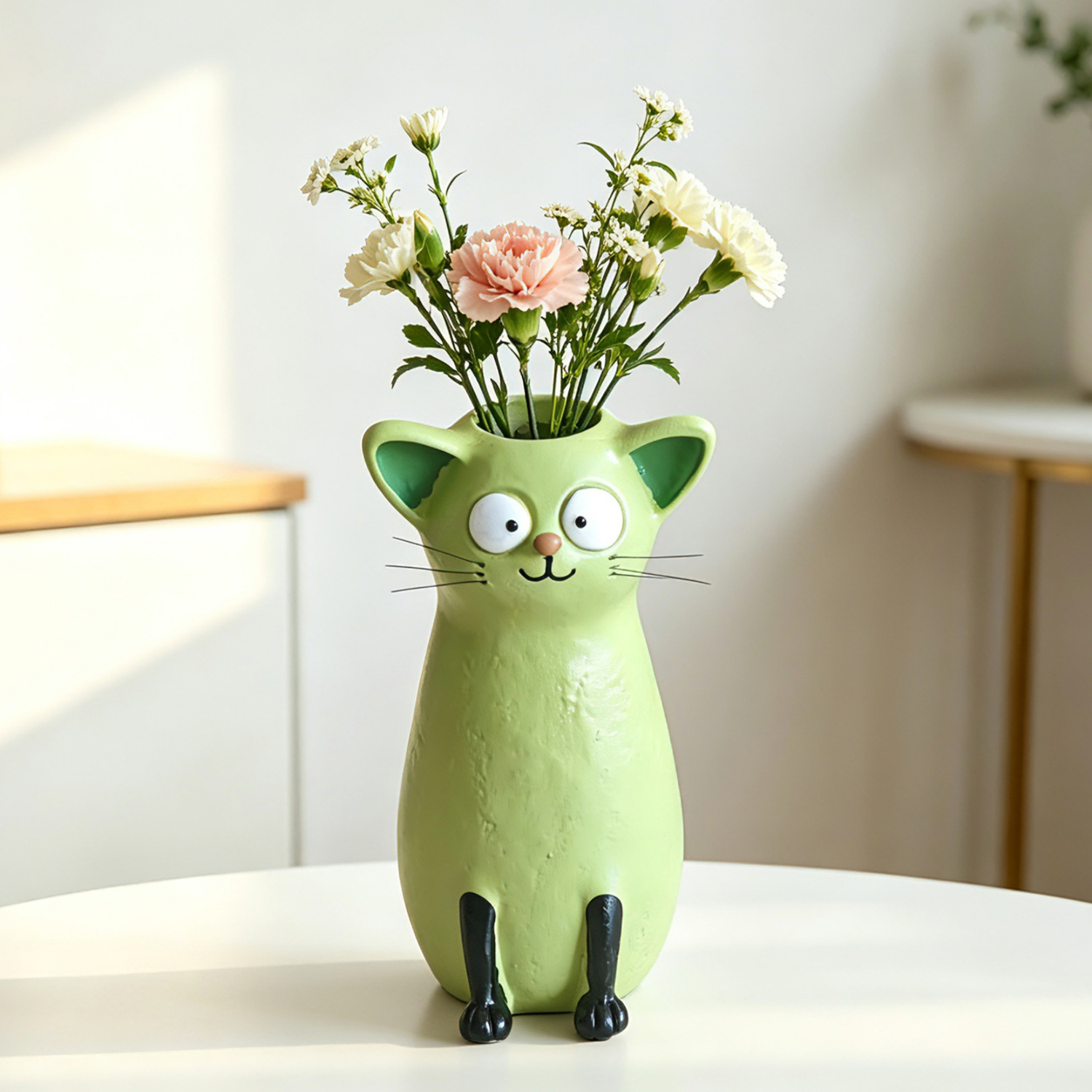 Креативная ваза-кошка из смолы – обзор и цена Desk Setup Plant