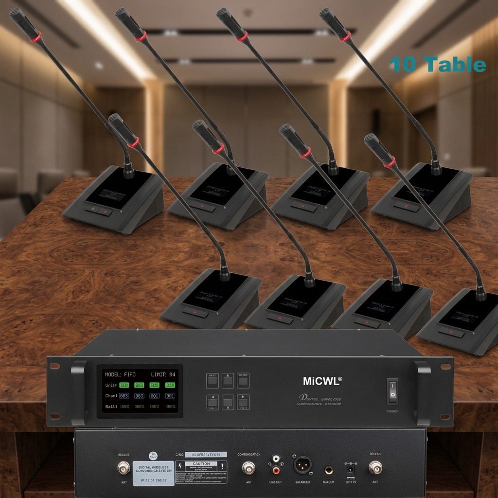 Цифровая беспроводная конферен – обзор и цена Desk Setup With Mic