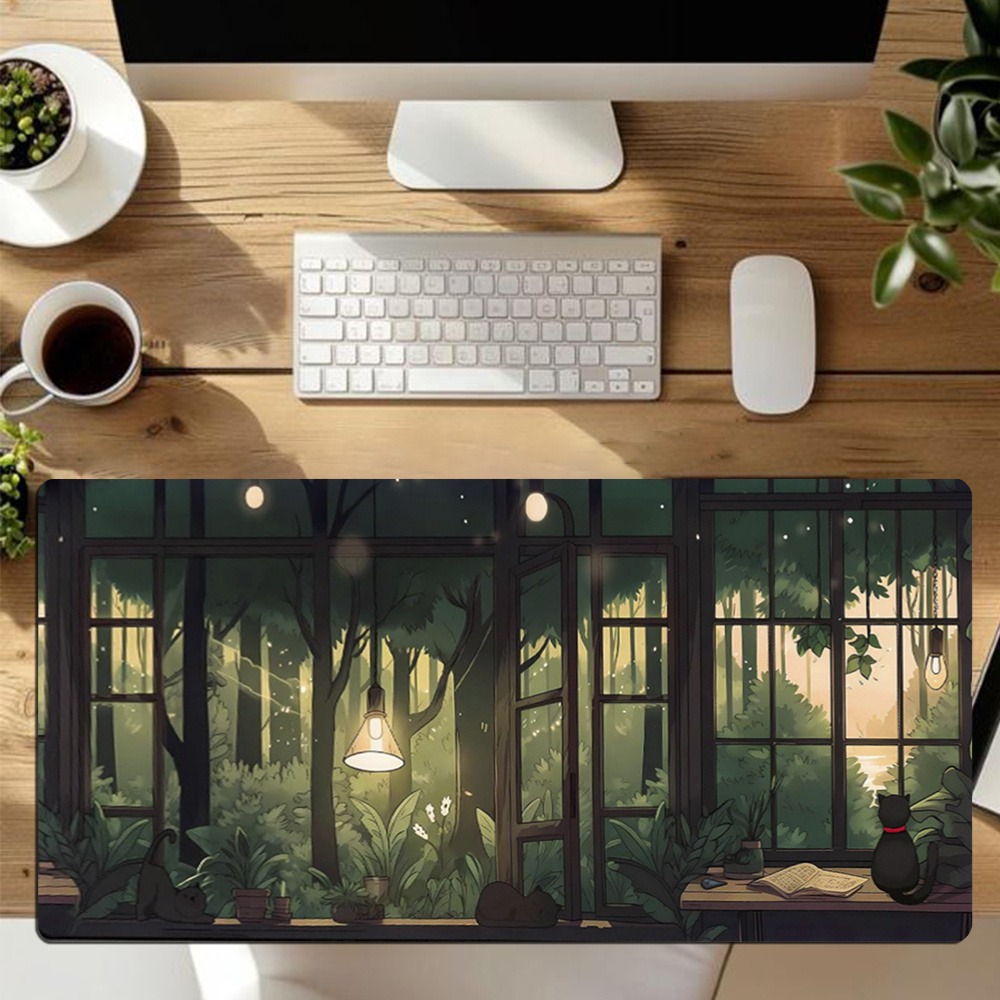 Милый коврик для стола в стиле – обзор и цена Desk Setup With Plants