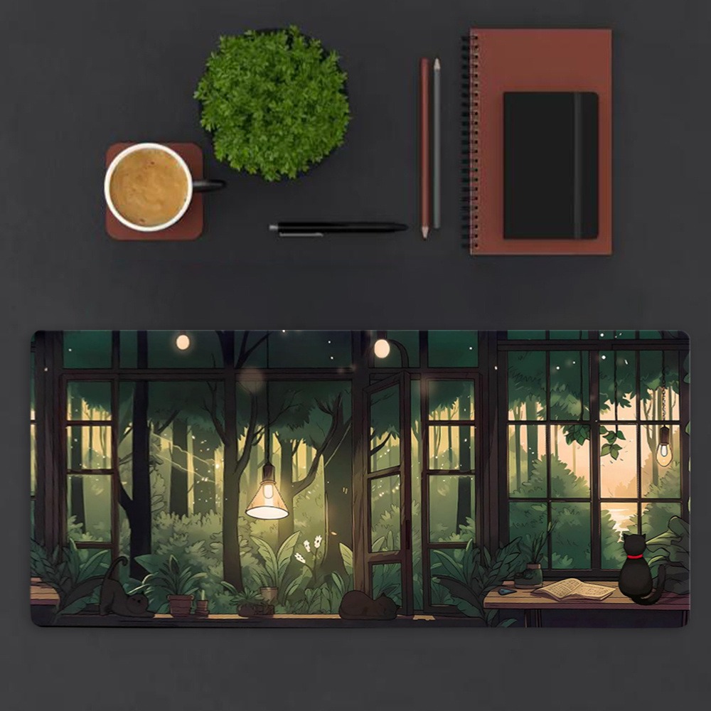 Милый коврик для стола в стиле – обзор и цена Desk Setup With Plants