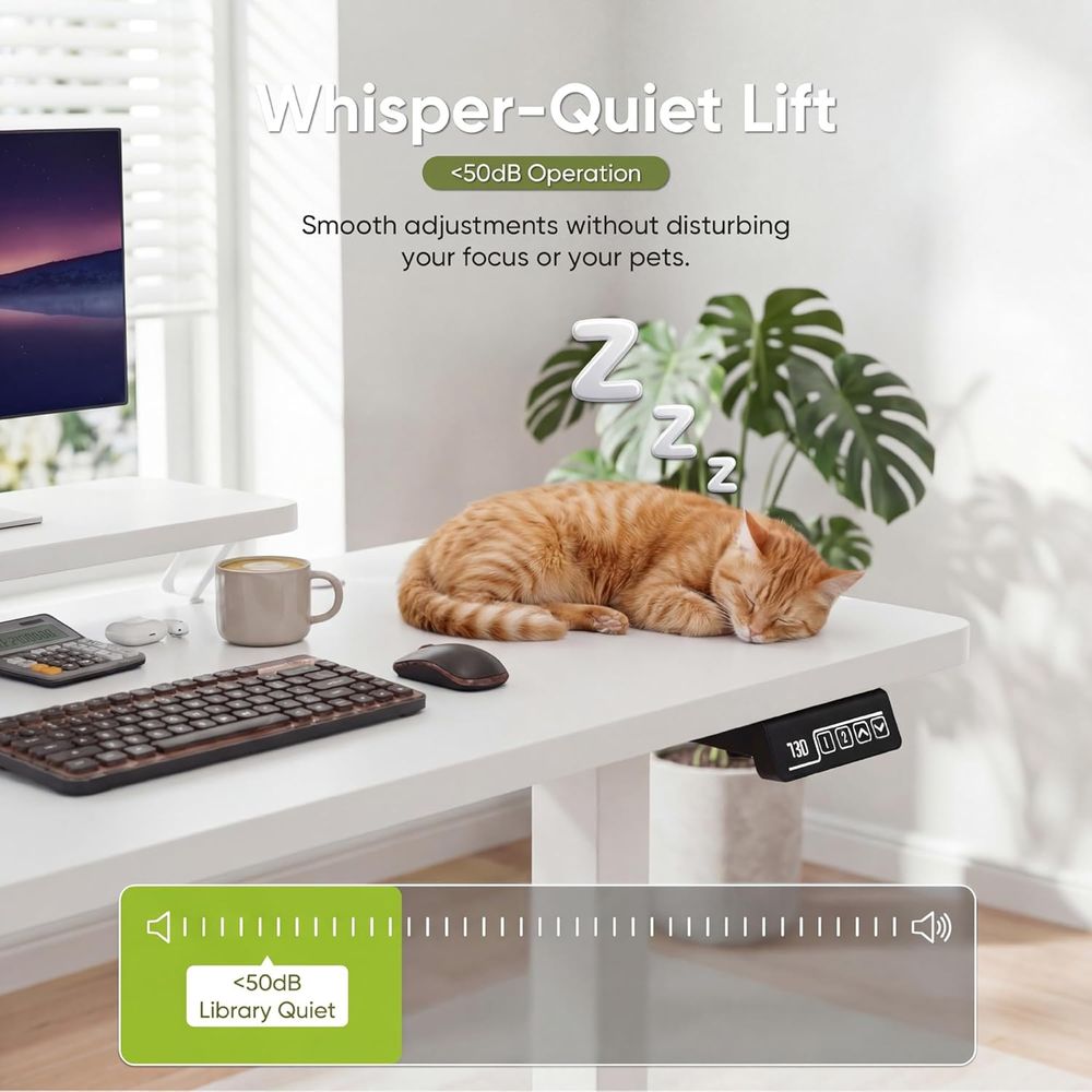 Белый регулируемый по высоте с – обзор и цена Desk Setup Home