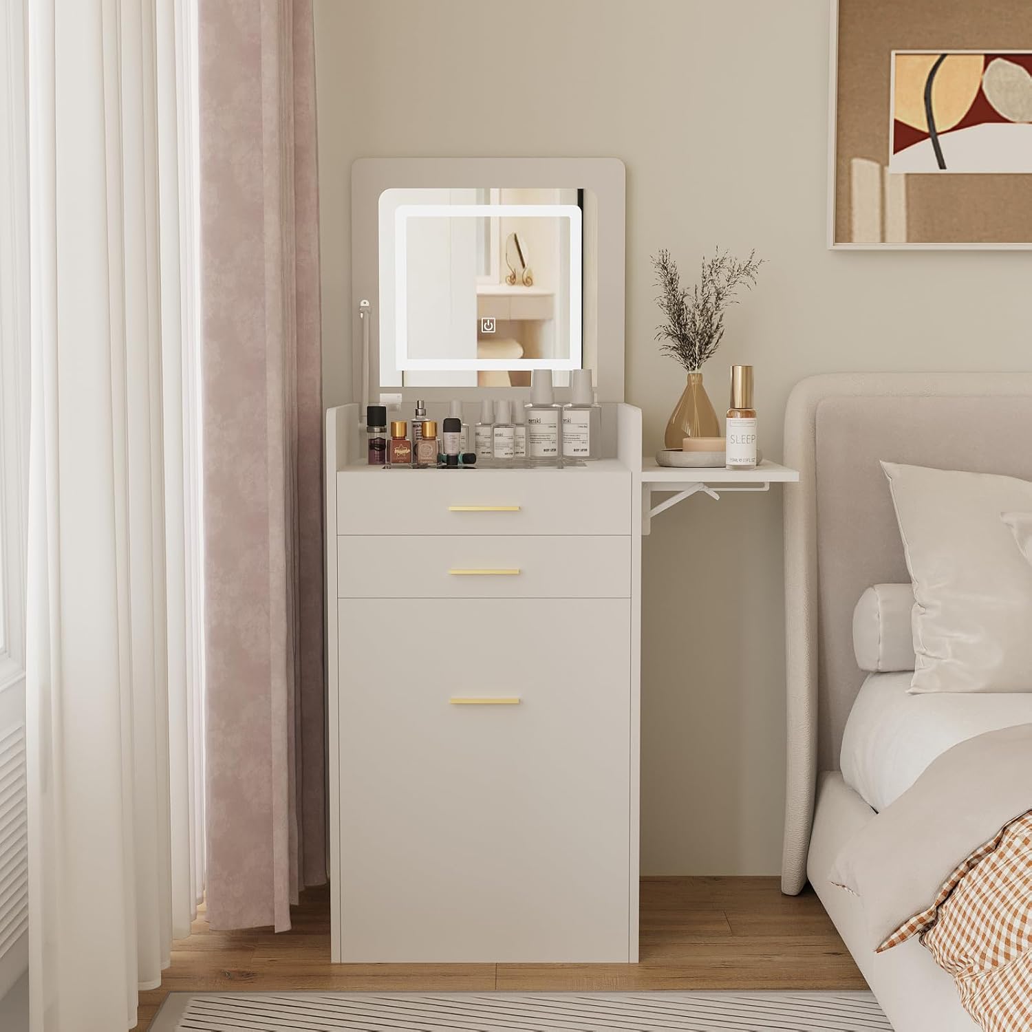 Маленький туалетный столик со  – обзор и цена Desk Setup In Small Bedroom
