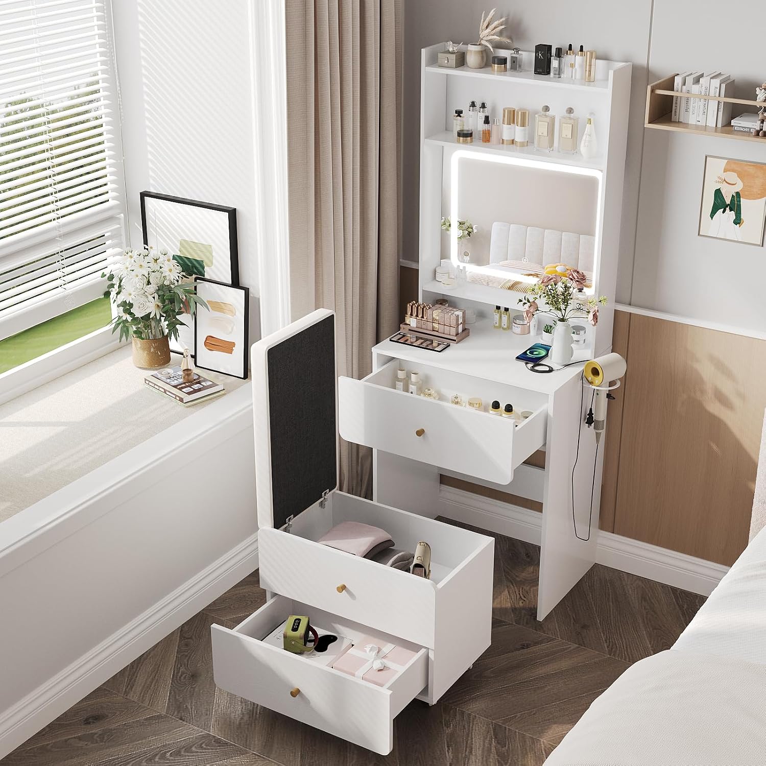 Туалетный столик с зеркалом и  – обзор и цена Desk Setup In Small Bedroom