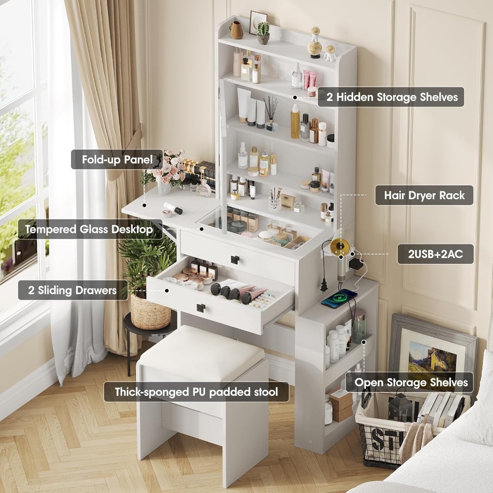 Маленький туалетный столик с 3 – обзор и цена Desk Setup In Small Bedroom