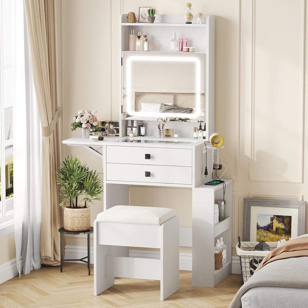 Маленький туалетный столик Vab – обзор и цена Desk Setup In Small Bedroom