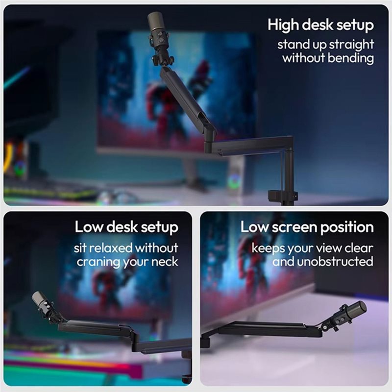 Регулируемая микрофонная стойк – обзор и цена Desk Setup With Mic