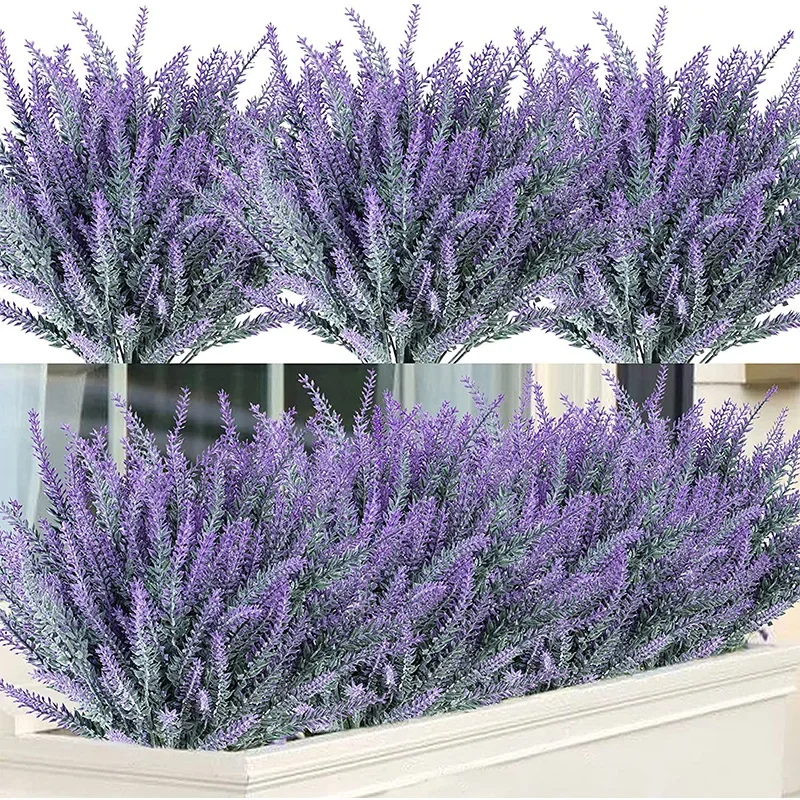 1 комплект фиолетовых искусств – обзор и цена Desk Setup Plants
