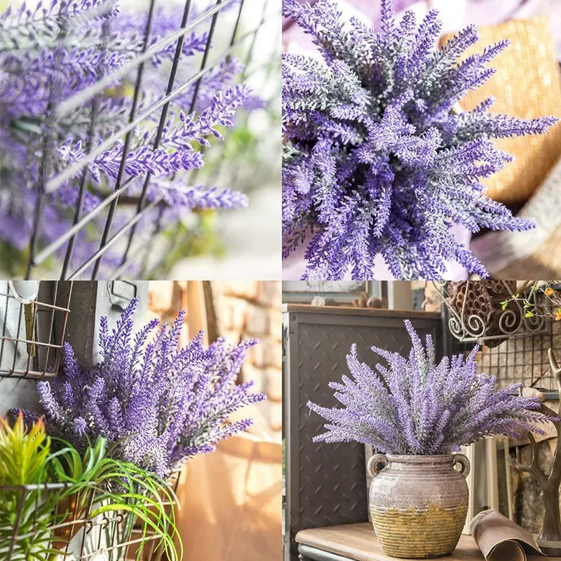 1 комплект фиолетовых искусств – обзор и цена Desk Setup Plants