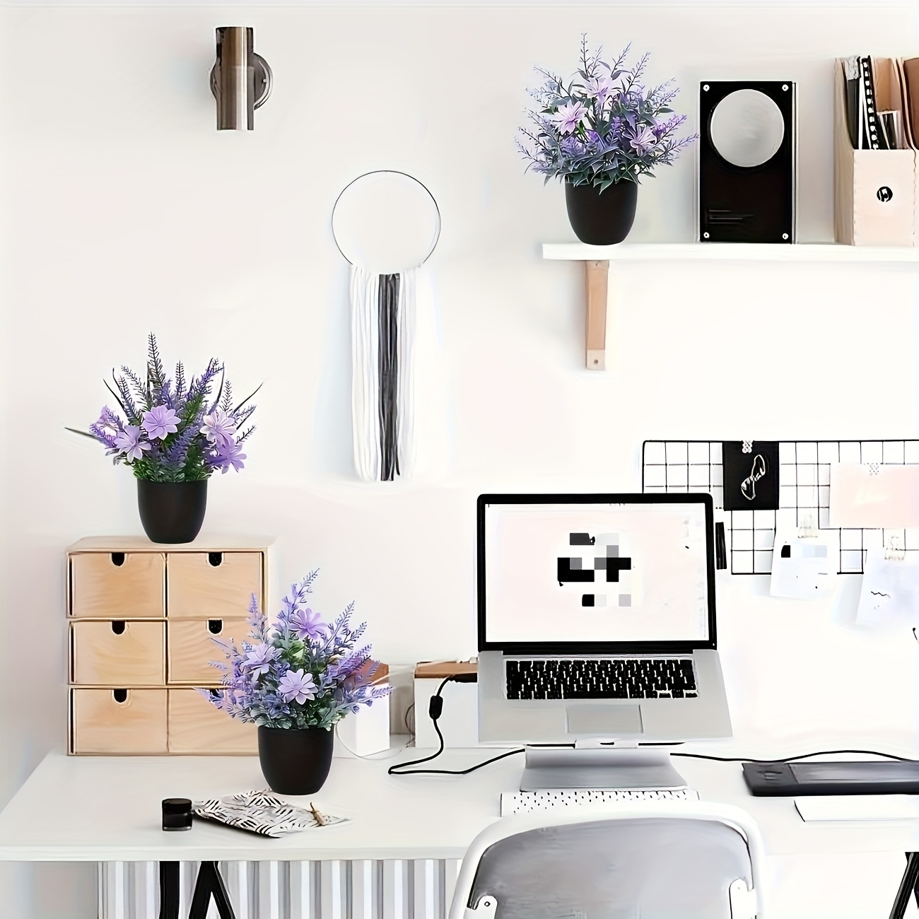 3 шт., имитация лавандового го – обзор и цена Desk Setup Plant
