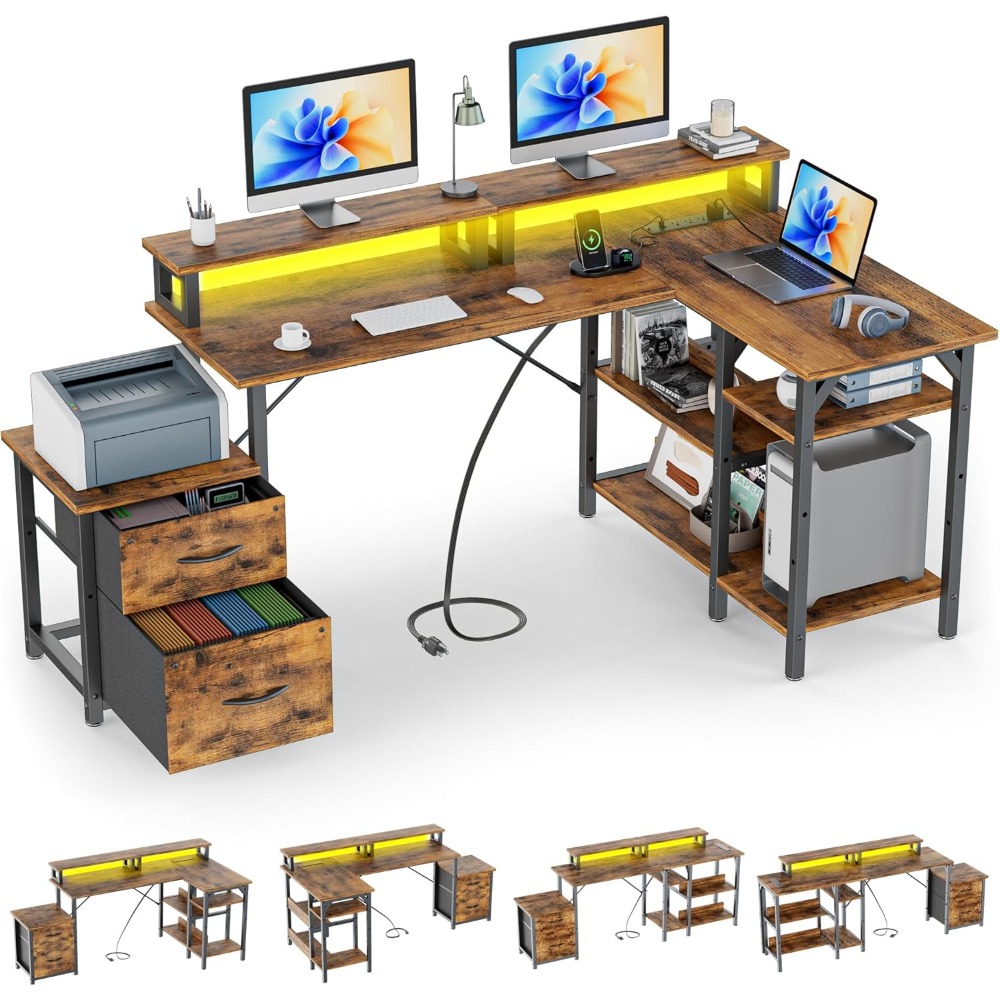 Офисный стол с выдвижными ящик – обзор и цена Desk Setup Corner