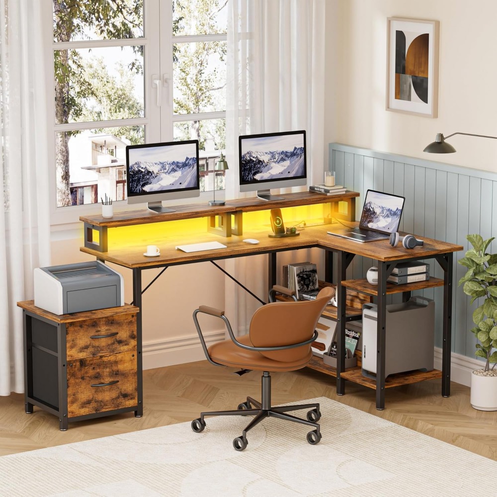 Офисный стол с выдвижными ящик – обзор и цена Desk Setup Corner